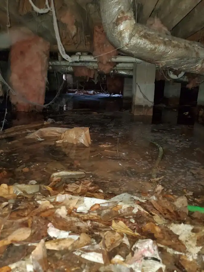 Crawl space flood assessment for Commercial Water Damage Restoration in Machesney Park